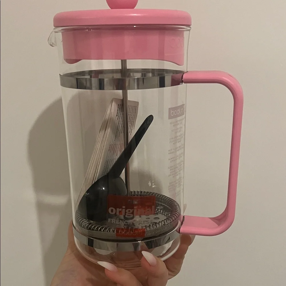 Bodum Baby Pink French Press Coffee Maker Brand New RARE - Picture 1 of 6